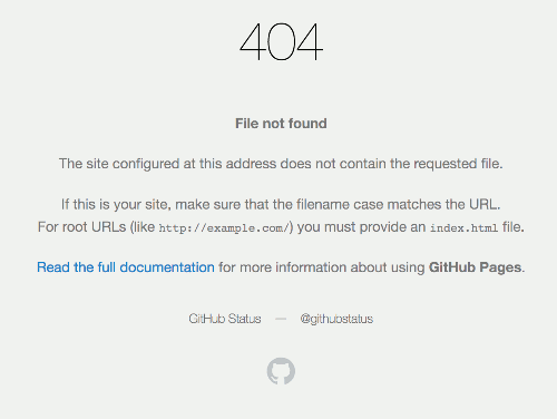 The default error page