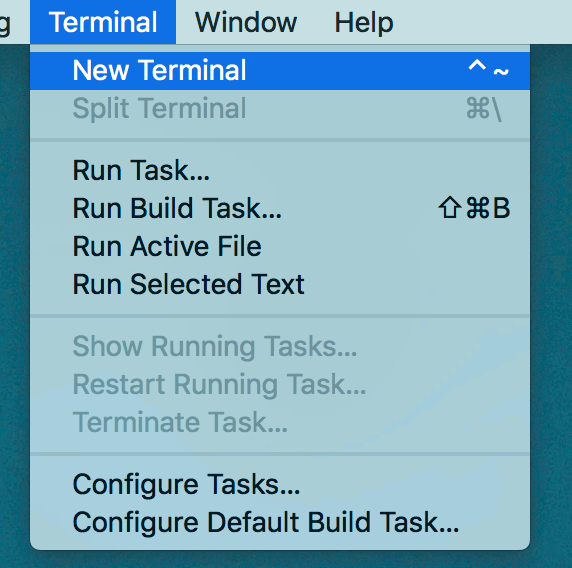 Open new terminal window